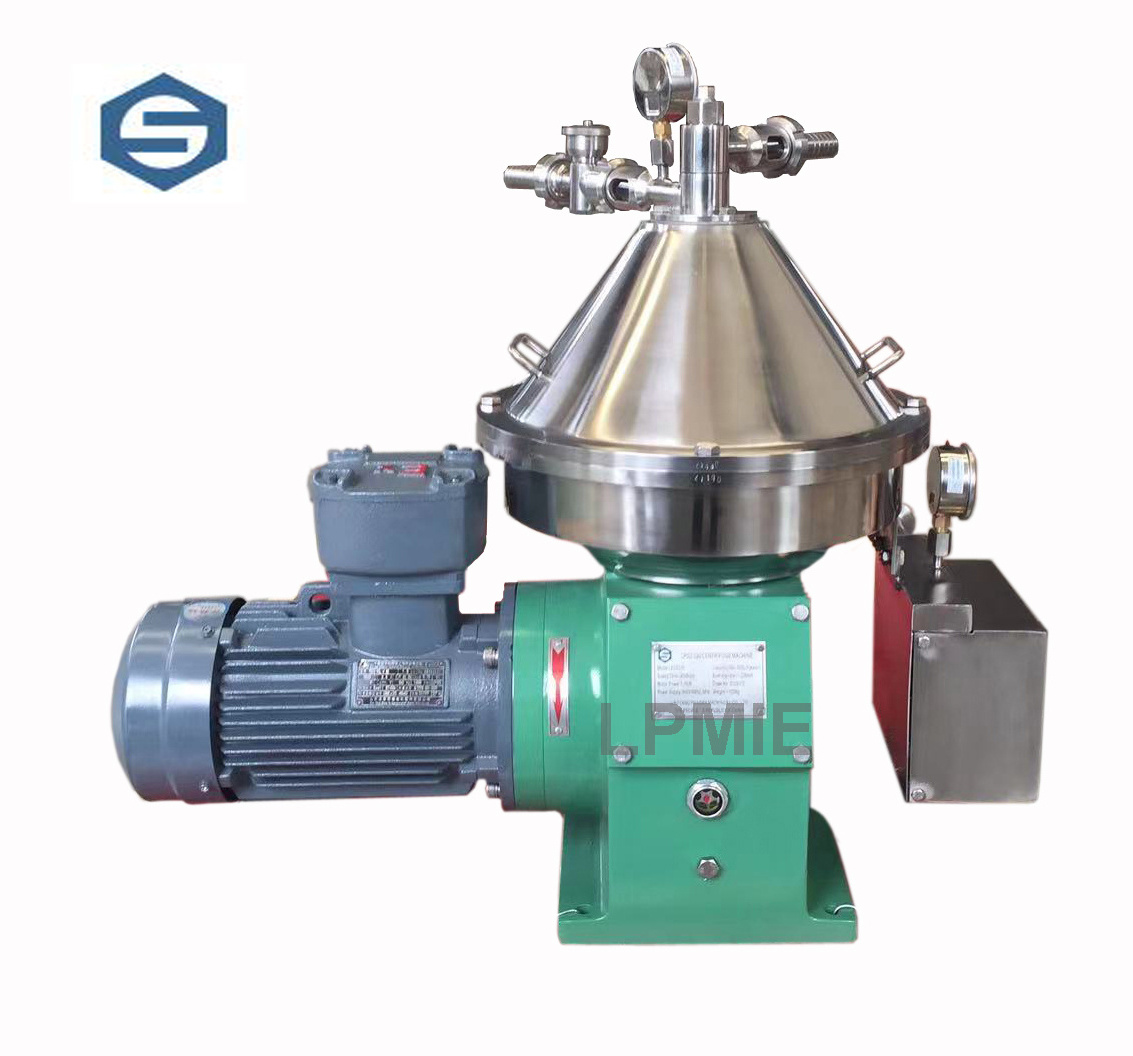 Economic small disc centrifuge separator with continuous feed and discharge