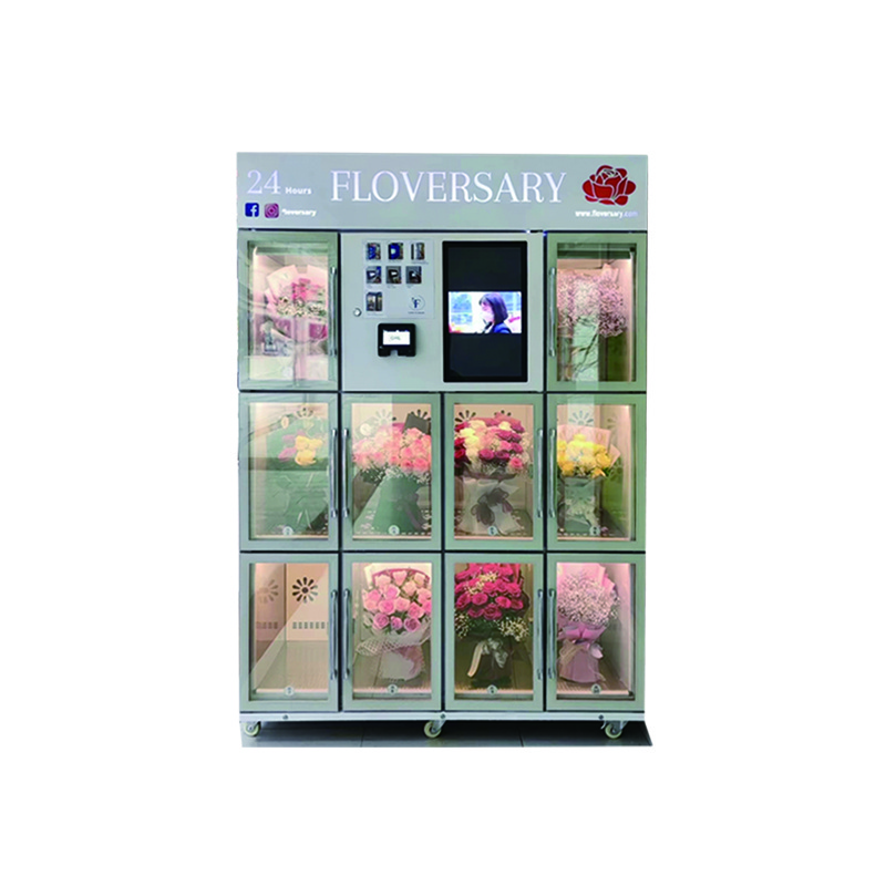 Fresh flower vending machine vegetable and fruit vending machinery self service vending