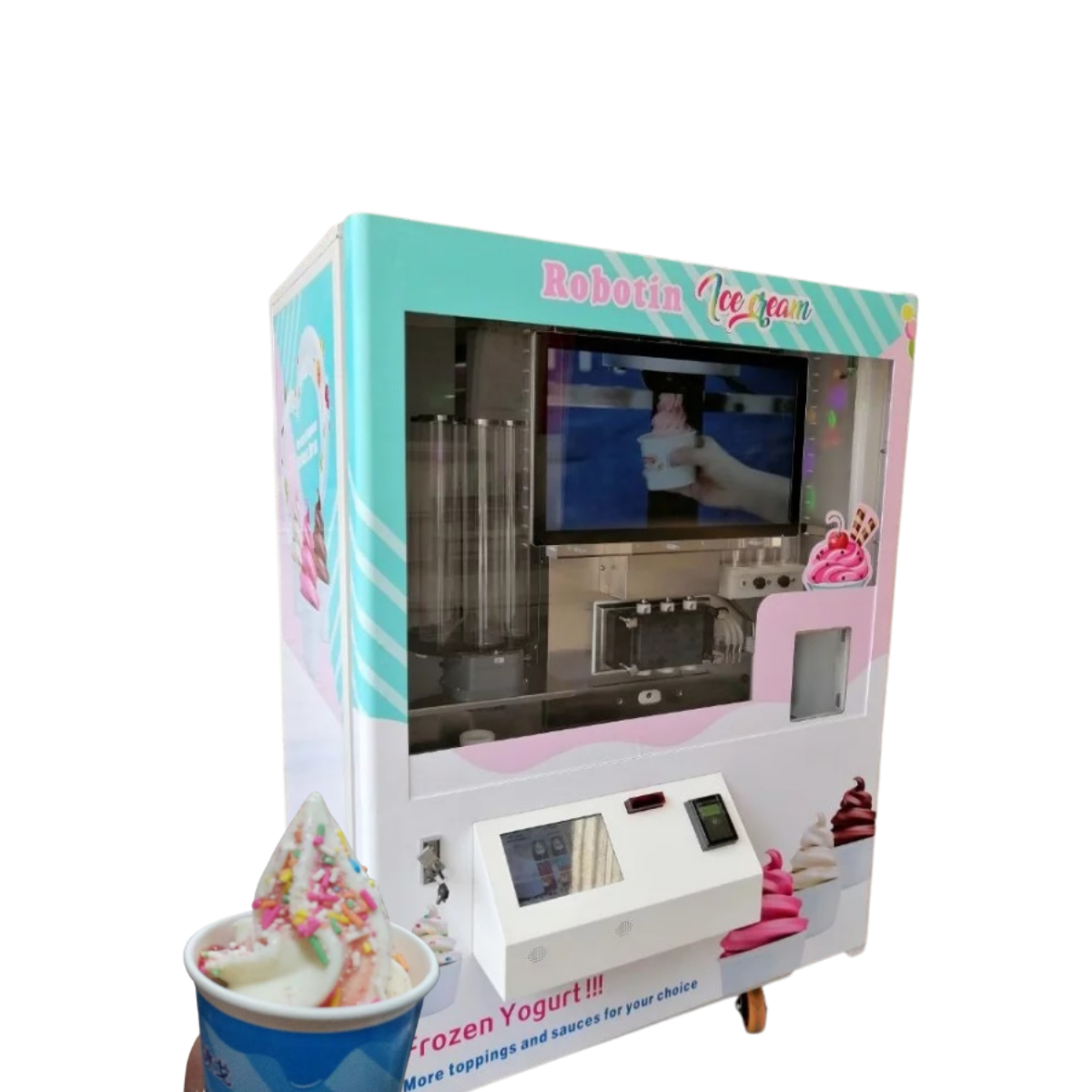 White Color Lpmie Ice Cream Vending Machines for Sale vending machine touch screen