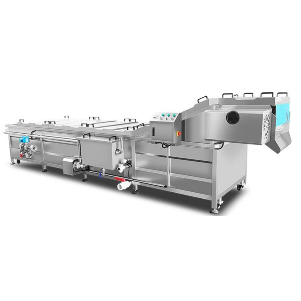 Customized hot water tub steam gas blanching machine for vegetables peanut bananas food industry blancher