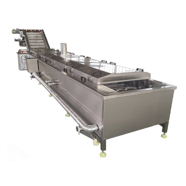 Customized hot water tub steam gas blanching machine for vegetables peanut bananas food industry blancher