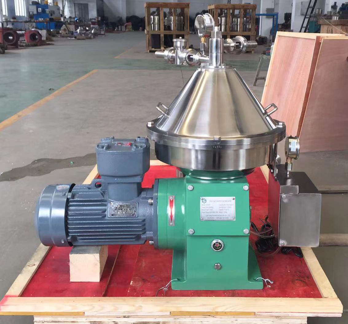 Economic small disc centrifuge separator with continuous feed and discharge