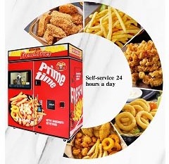 Factory directly supply low price French Fries and  Fried chicken wings onion rings snacks self service vending machines