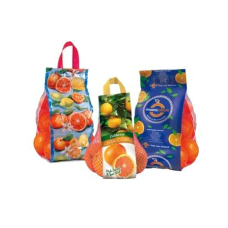 Customized High End Mesh Net Bag for Orange Citrus Lemon Packaging Fruit Packaging in Supermarket Distribution Center