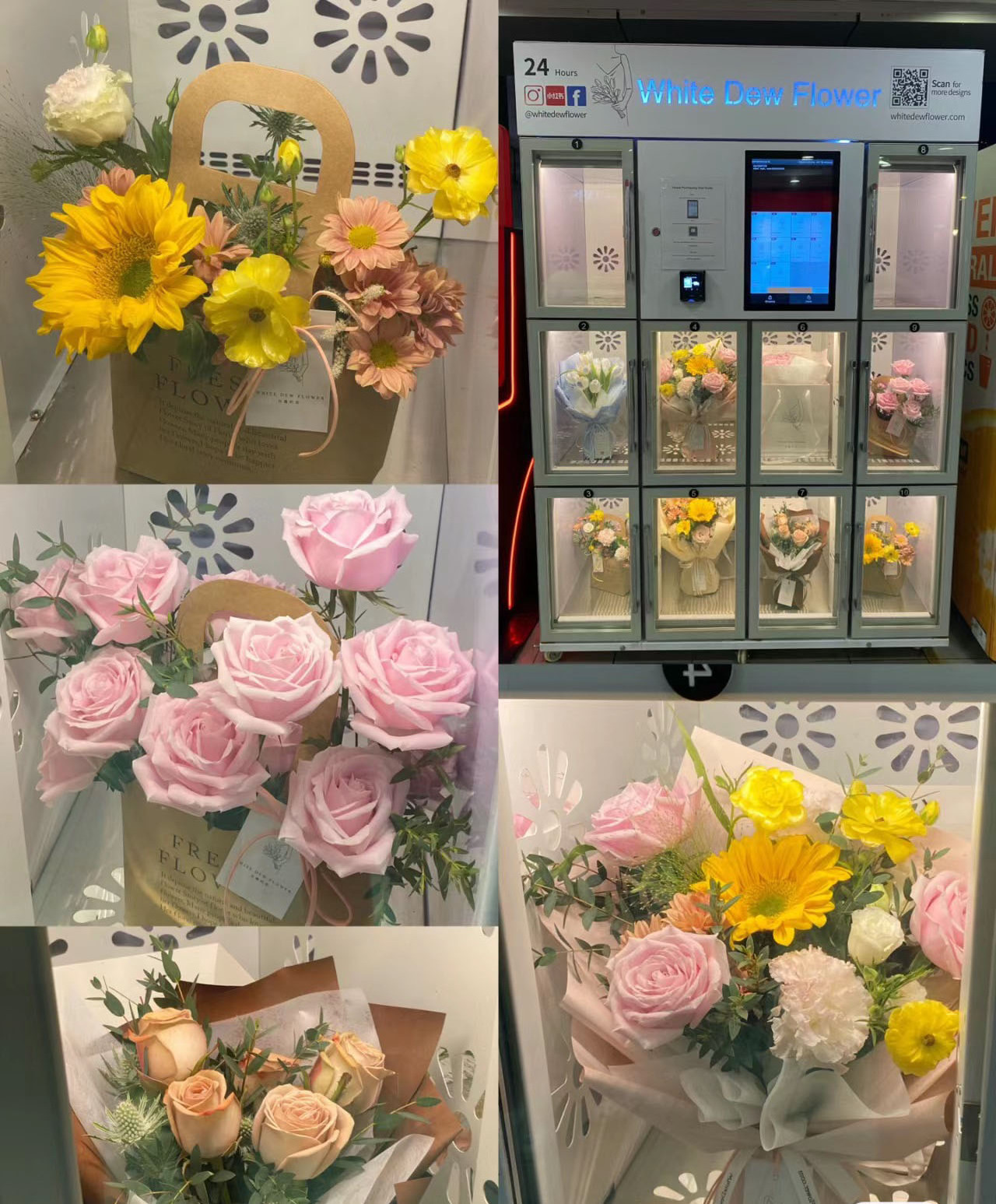 New Trend Automatic Flower Vending Machine Subway Use Fresh Flower Vending Machine For Sale