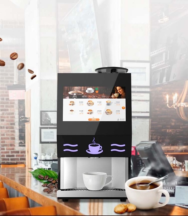 Commercial Operated Automatic Coffee Vending Machine Cold And Hot