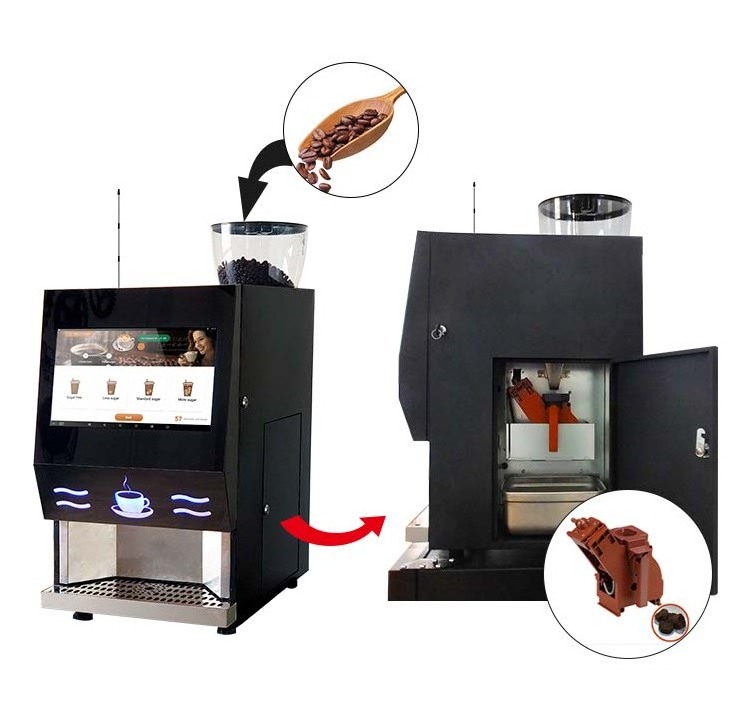 Commercial Operated Automatic Coffee Vending Machine Cold And Hot