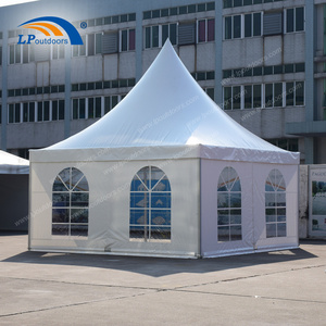 5x5m aluminum frame outdoor pagoda tent gazebo with wood flooring for wedding event