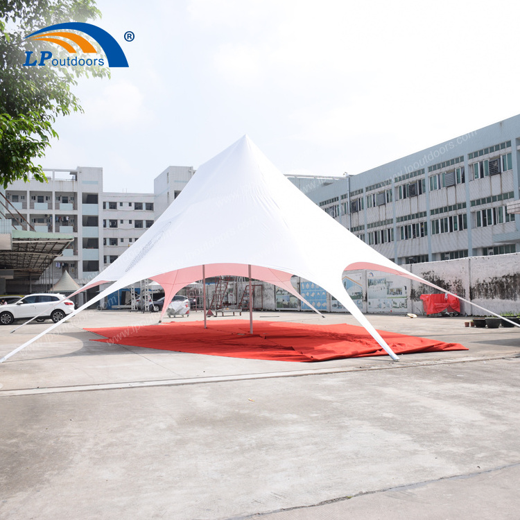 Big customized garden yard double top peaks star spider event tent for shelter