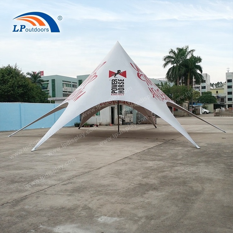 Dia 12m aluminum star shape glamping tent for outdoor events