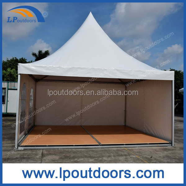 5x5m aluminum frame outdoor pagoda tent gazebo with wood flooring for wedding event