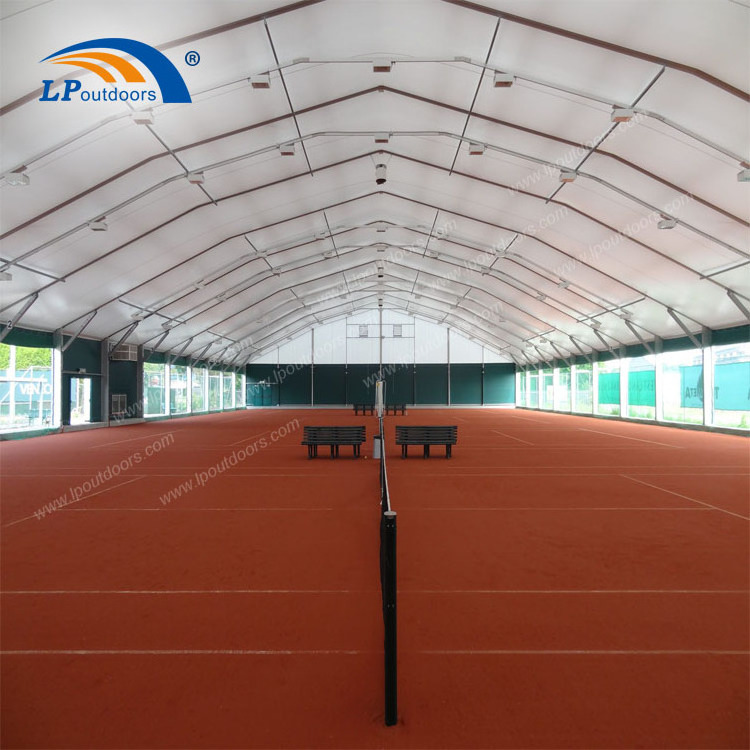 Large Outdoor Clear Span Tennis Court Covers Sports Frame Tents Semi Permanent Structure Polygon Marquee Tent For Sport Court