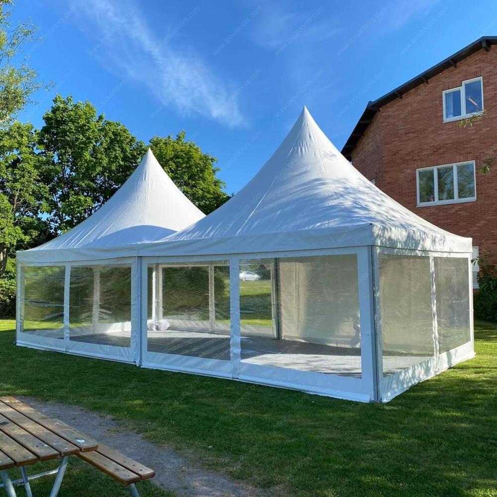 snowproof high peak aluminum frame pagoda tent gazebo for outdoor party tent rental event