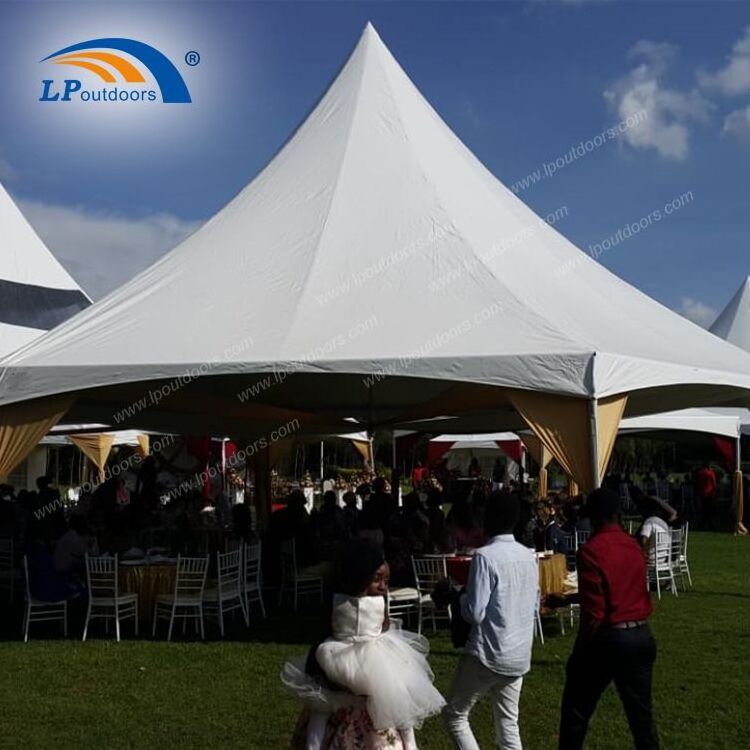 Dia 12m high peak aluminum frame hexagonal outdoor gazebo tent for wedding party event rental