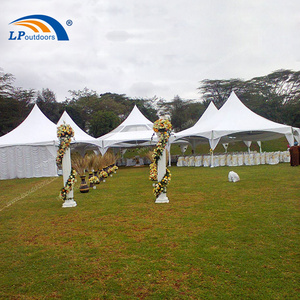 Dia 12m high peak aluminum frame hexagonal outdoor gazebo tent for wedding party event rental