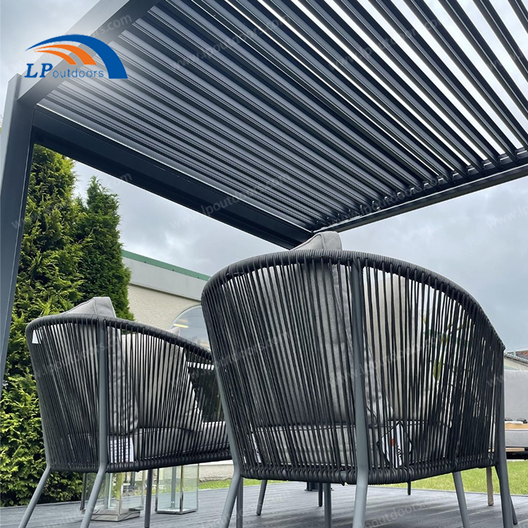 Luxury Arbours Garden Terrace Pergola Leisure Furniture Design Outdoor Restaurant Aluminum Outdoor Gazebo