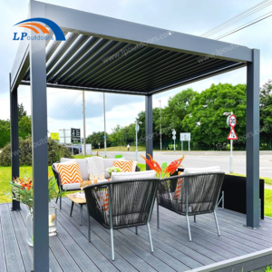 Luxury Arbours Garden Terrace Pergola Leisure Furniture Design Outdoor Restaurant Aluminum Outdoor Gazebo