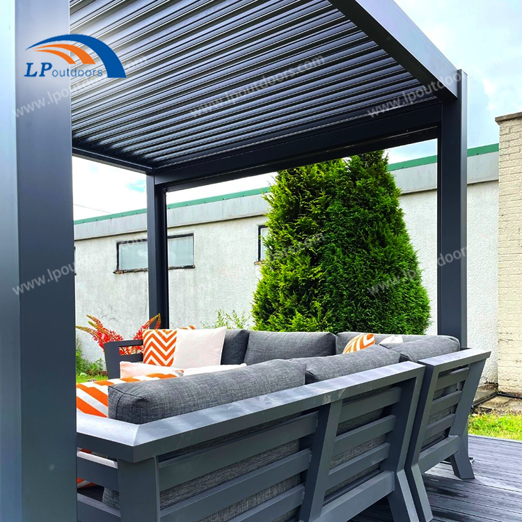 Luxury Arbours Garden Terrace Pergola Leisure Furniture Design Outdoor Restaurant Aluminum Outdoor Gazebo