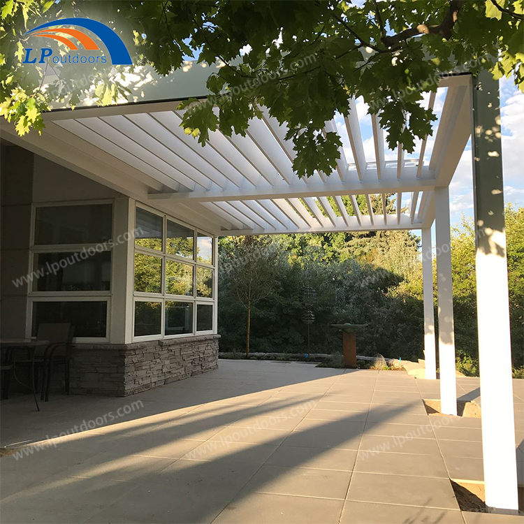 snowproof aluminum frame garden louvered roof pergola for outdoor camping party event in USA