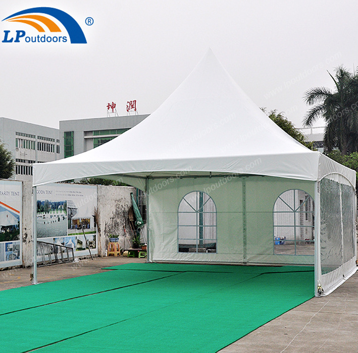 20x20' Outdoor white PVC business canopy tent 6x6 high peak marquee frame tent for sale