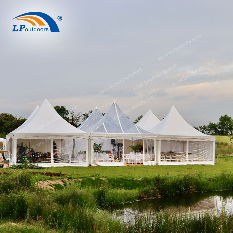 20x20' High Peak Cable-cross Alpine Tent in Kenya Canopy Marquee Tent for Outdoor Event Party