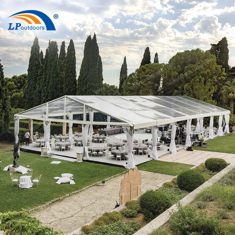 20x20' Outdoor white PVC business canopy tent 6x6 high peak marquee frame tent for sale