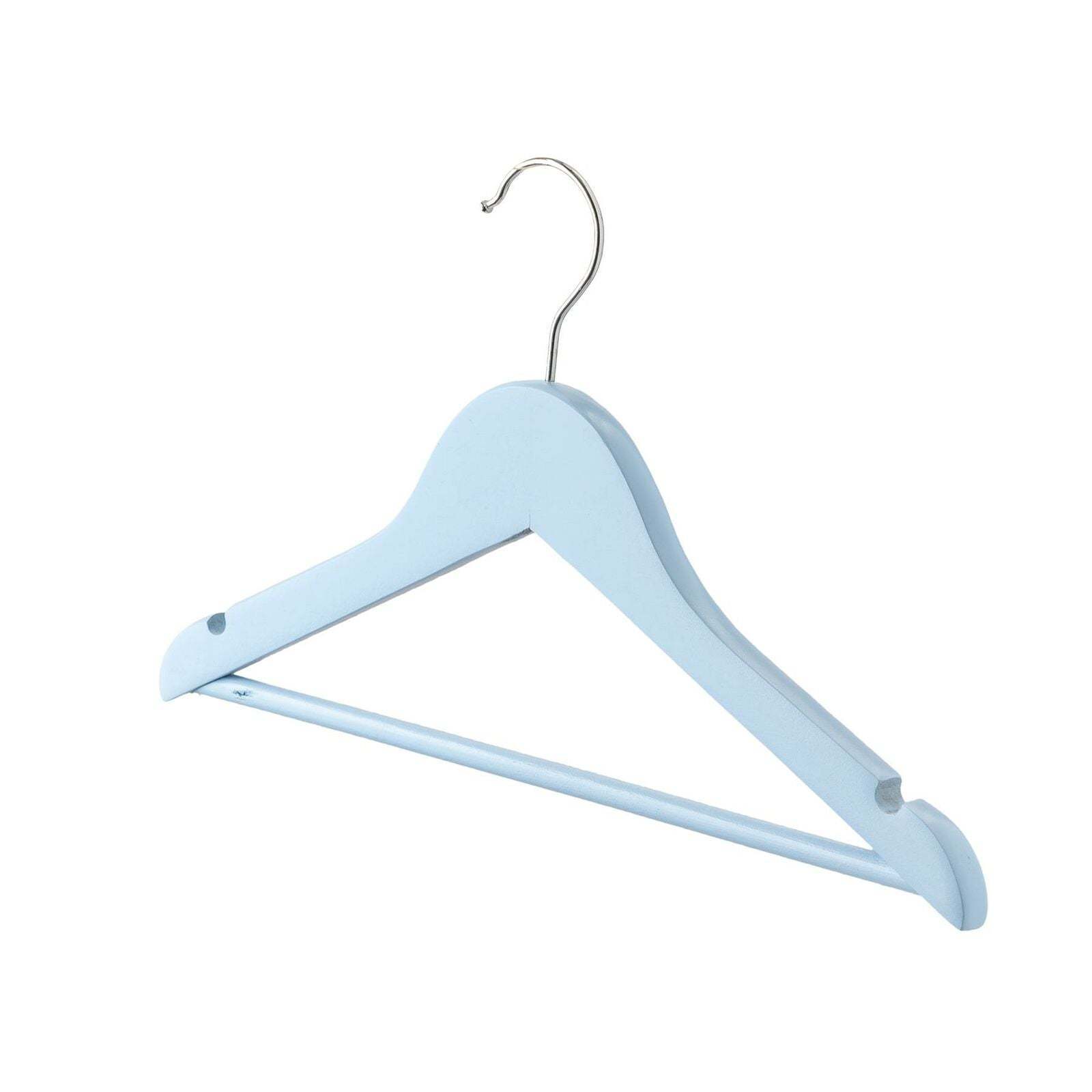 Children Wooden Clothes Hangers Wood Dress Shirt Hanger Coat Jacket Hangers with Notches and 360 Swivel Anti-Rust Chrome Hook