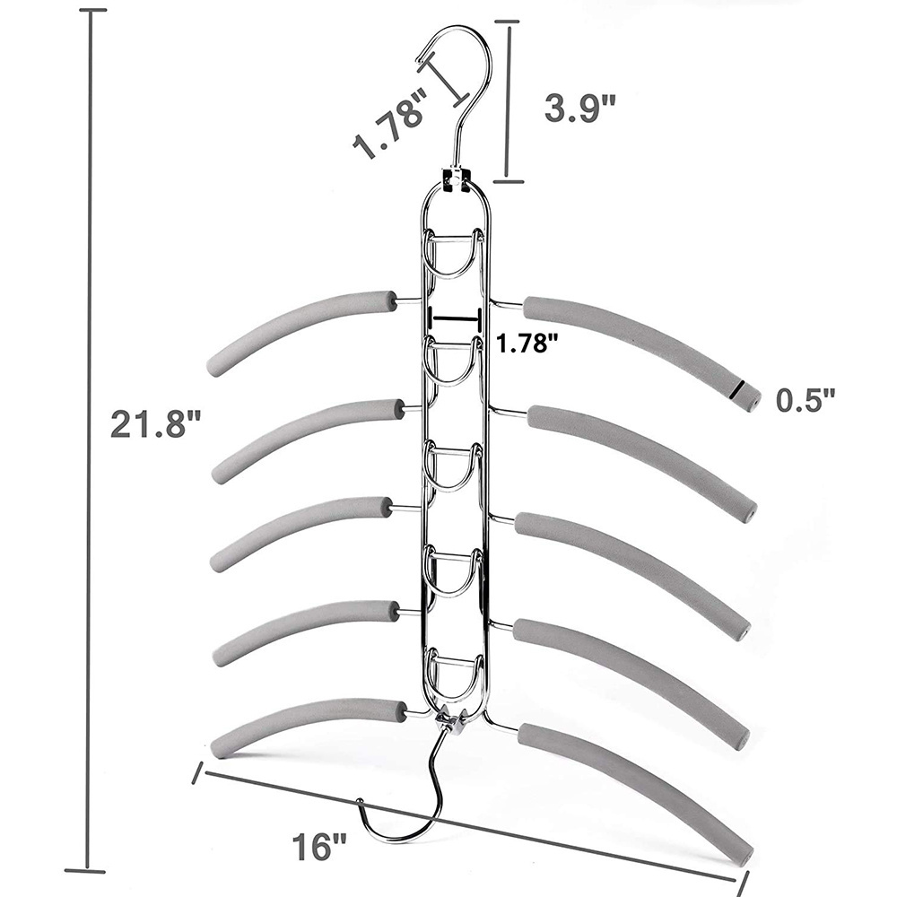 Wardrobe Storage Multifunctional Shirt Sweater Suits Closet Hanger Space Saving 5 Layers Metal Clothes Hanger