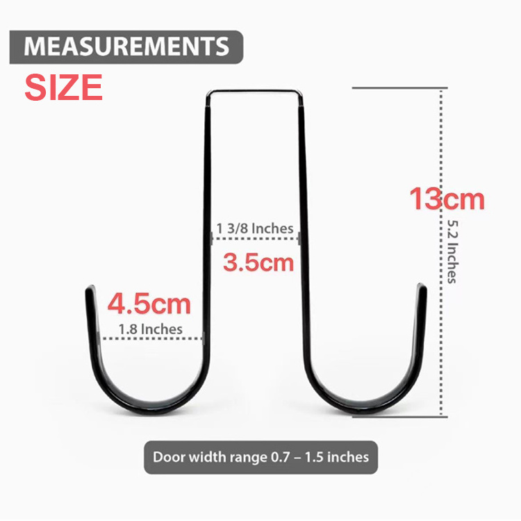 Stylish simplicity Door back hook for hanging clothes hats scarves women bags metal door hook