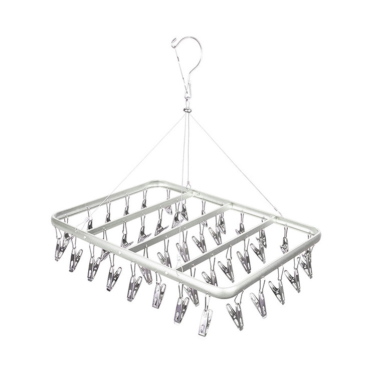 Foldable Clips Sock Rack And Drip Hanger Sock Hanger Underwear Hanger with 41/42 Clothespins