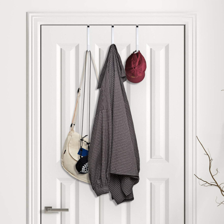 Stylish simplicity Door back hook for hanging clothes hats scarves women bags metal door hook