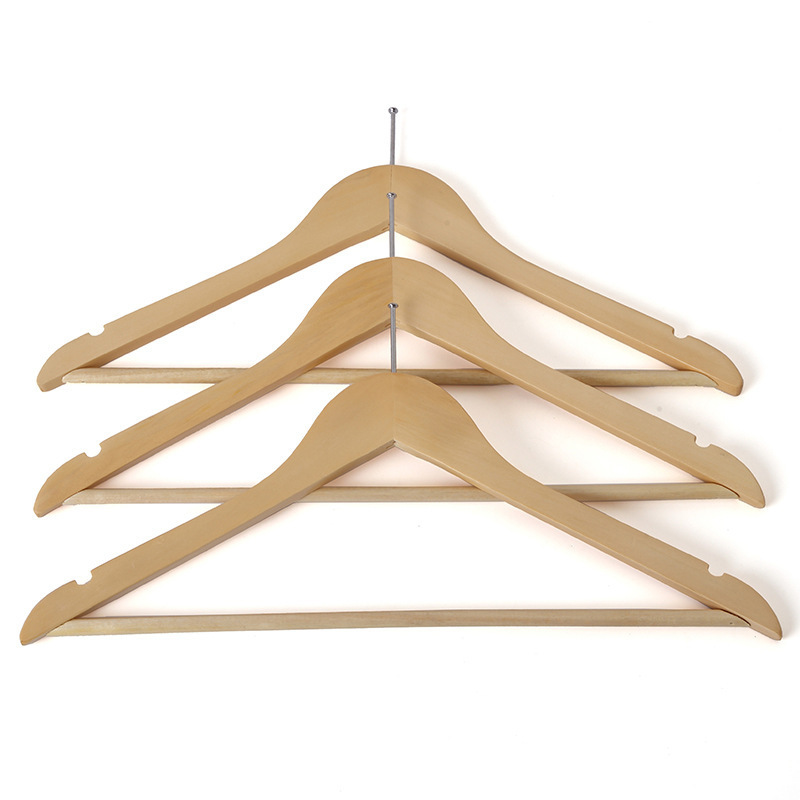 Wholesale luxury hotel coat hanger Hotel anti theft coat hanger with pole / clip