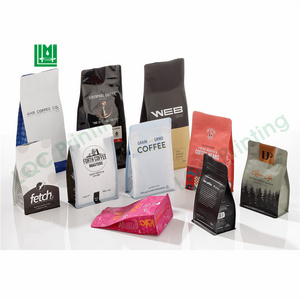 Eco Friendly Custom doypack food coffee Tea packaging Bag side gusset with tin tie window