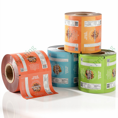 Printed rollstock food grade flexible packaging lamination laminating sealing roll film packaging in rolls glossy plastic