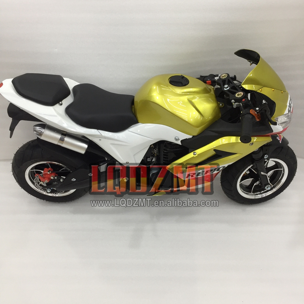 Medium Motorcycle Gas 49CC 4Stroke White Black Blue Red Green Purple Orange Grey Pink Gold Carbon Chrome Custom Colors MINI MOTO