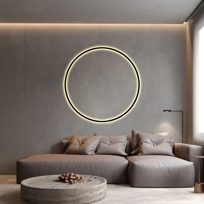 Nordic Ring LED Wall Light  Minimalist Plug In Wall Lights For Bedroom Living Room Wall Decor Atmosphere Sconce Lighting