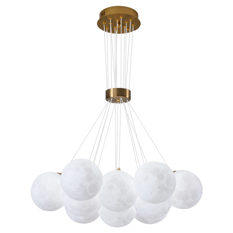 Nordic Style 3D Printing Planet LED Pendant Lights Hotel Hall Livingroom Bedroom Decoration Luminaire Suspension Light Fixtures