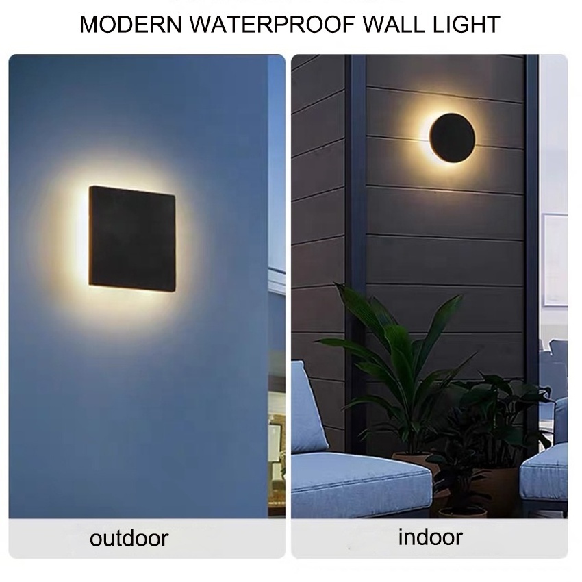 Factory Hotsell Round Square LED Wall Lamp Outdoor Wall Light Waterproof Wall Sconce AC90-260V