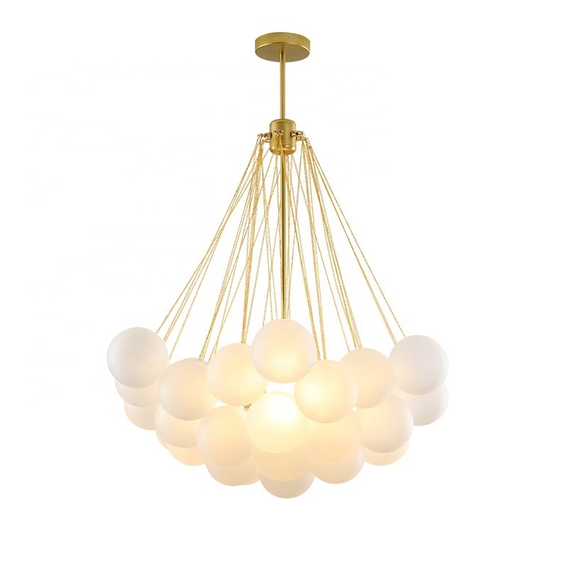 Nordic Glass Ball Chandelier for Dining Room Restaurant Hanging Pendant Living Room For Home Chandelier