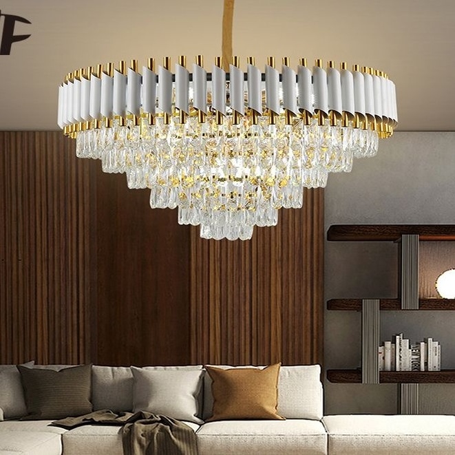 E14 Living Room Bedroom Hall Hotel Engineering Villa Projecting Decorative Crystal Modern Chandelier Pendant Lights