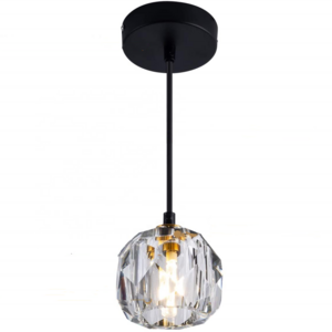 Modern Mini Crystal Pendant Light Contemporary Soccer Shape Ceiling Hanging Lights Fixture for Kitchen Island Living Room