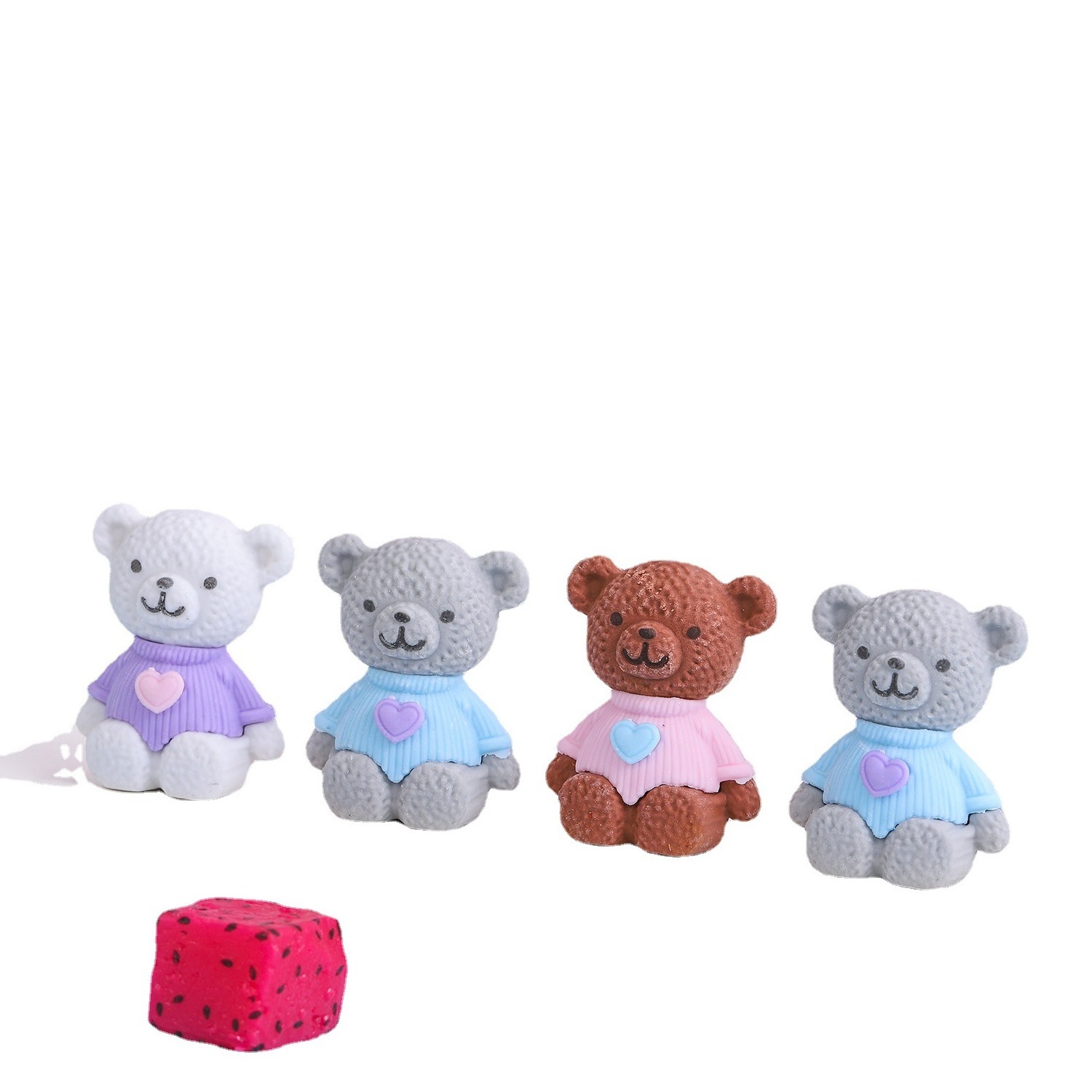 Mini 3D Animal Erasers, Puzzle Toys Erasers Classroom Supplies Desk Pets Erasers Prize Box Toys for Classroom Carnival Prizes