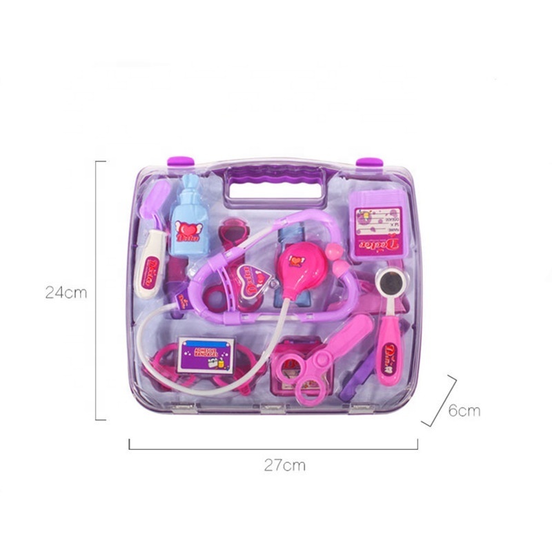 Children's simulation doctor nurse portable medical kit baby injection stethoscope play house medical toy set