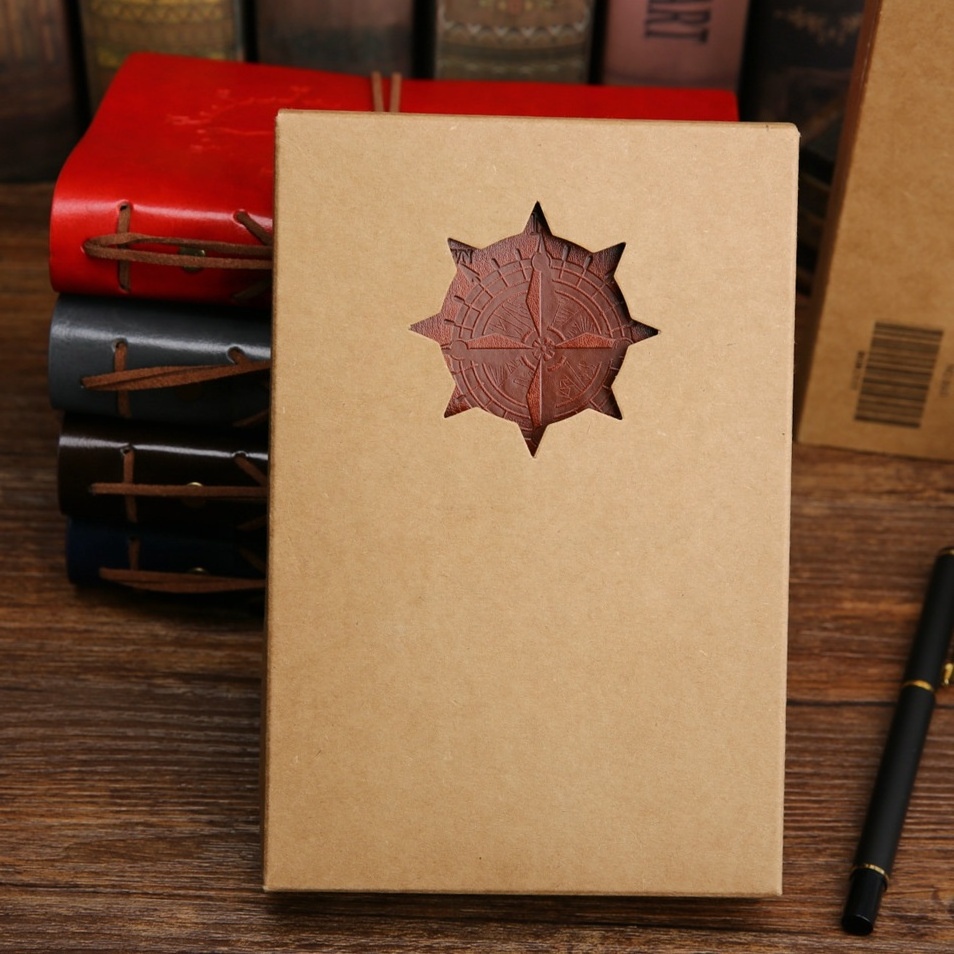 Vintage Leather Journal Travelers  Diary Planner Writing Notepad Notebook Refillable no line A6 Note Book for Men & Women