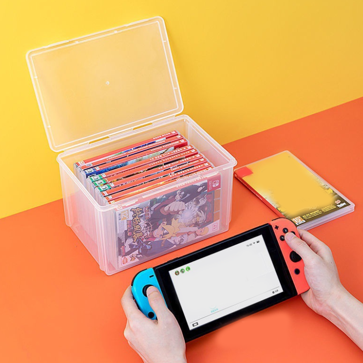 Transparent CD Game Disc Cassette Storage Boxes For Nintendo Switch Card Holders Desktops Storage Holders