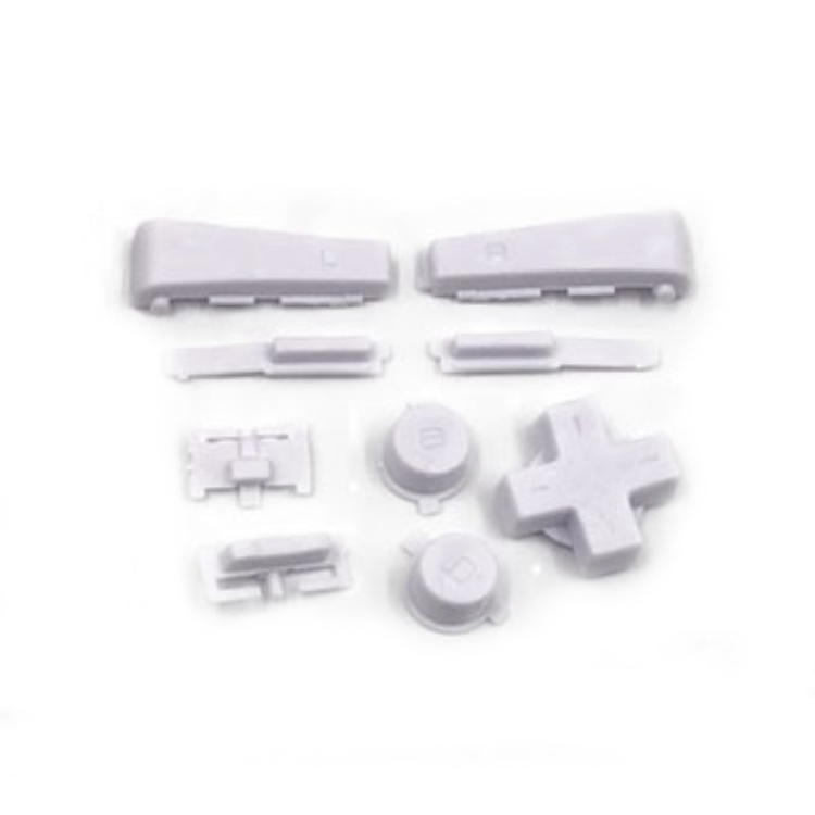 Black White Buttons Console Left Right A B D-Pad On Off Button Set Kit For GameBoy Micro for GBM Games Console buttons