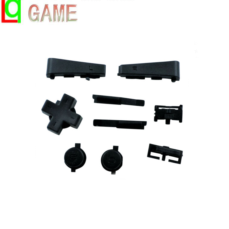 Black White Buttons Console Left Right A B D-Pad On Off Button Set Kit For GameBoy Micro for GBM Games Console buttons