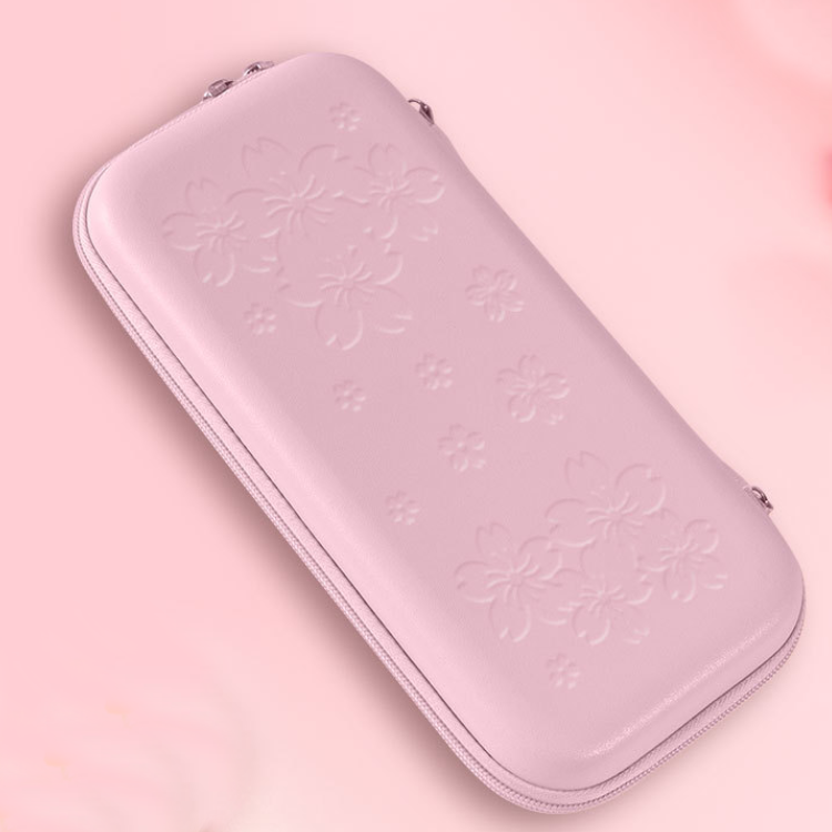 Sakura Case for NS OLED Pink Case with Strap for Nintendo Switch OLED Flower Case