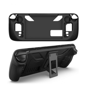 For Steam Deck Case with Kickstand with Stand Shock-Absorption Non-Slip Anti-Scratch Accessories Skin for Steam Deck