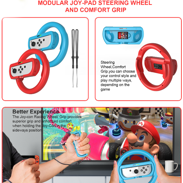 15 in 1 For Nintendo Switch Golf Club Tennis Racket Steering Wheel Wristband for Nintendo Switch Sports Games Accessories Kit